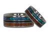Australian Opal and Koa Titanium Ring Bands - Hawaii Titanium Rings
 - 4
