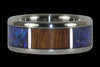 Australian Black Opal and Koa Titanium Rings - Hawaii Titanium Rings

