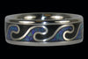 Blue Opal and Black Onyx Titanium Surf Ring - Hawaii Titanium Rings
 - 2