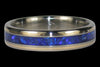 Black Opal and Rose Gold Titanium Ring - Hawaii Titanium Rings