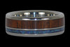 Australian Opal and Koa Ring Set - Hawaii Titanium Rings
 - 8