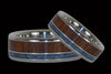 Australian Opal and Koa Ring Set - Hawaii Titanium Rings
 - 2