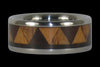 Tribal Titanium Ring Band with Exotic Wood Inlay - Hawaii Titanium Rings
 - 1