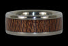 Mac Nut Wood Inlay Titanium Ring - Hawaii Titanium Rings
 - 1
