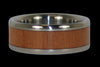 Mahogany Wood Titanium Ring Band - Hawaii Titanium Rings
 - 1