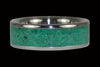 Green Malachite Titanium Ring Band - Hawaii Titanium Rings
 - 1