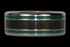 Dark Green Chrysocolla and Wenge Wood Titanium Ring - Hawaii Titanium Rings
