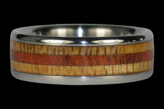 Titanium Ring with Hawaiian Wood - Hawaii Titanium Rings
