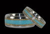 Blue Turquoise and Mango Titanium Ring - Hawaii Titanium Rings
 - 2