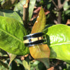 Black and White Ebony Big Kahuna Titanium Ring - Hawaii Titanium Rings
 - 2