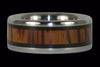 Titanium Ring Set with Hawaiian Wood Inlays - Hawaii Titanium Rings
 - 3