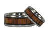 Titanium Ring Set with Hawaiian Wood Inlays - Hawaii Titanium Rings
 - 2