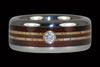 Diamond Titanium Ring with Longboard Design - Hawaii Titanium Rings
 - 7