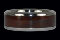 Milo Wood Inlay Ring Band - Hawaii Titanium Rings
 - 1