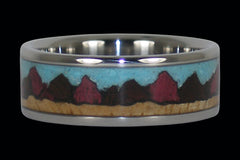 Mountain Design Titanium Ring - Hawaii Titanium Rings
 - 1
