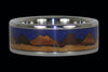 Wood and Stone Mountain Titanium Ring - Hawaii Titanium Rings
 - 1