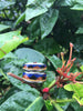 Wood and Stone Mountain Titanium Ring