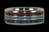 Hawaiian Koa Wood and Gray Carbon Fiber Titanium Ring - Hawaii Titanium Rings
