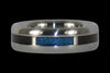 Brazilian Rosewood and Blue Opal Titanium Ring - Hawaii Titanium Rings
 - 3