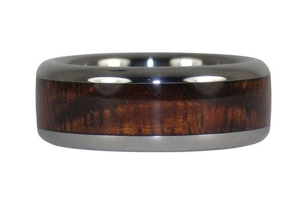 Dark Tiger Koa Wood Hawaii Titanium Ring®