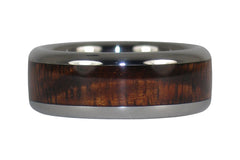Dark Tiger Koa Wood Titanium Ring - Hawaii Titanium Rings - 2