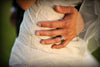 Wide Black Ebony Double Inlay Hand on Wedding Dress - Hawaii Titanium Rings