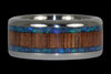 Black Opal and Tiger Koa Wood Titanium Ring - Hawaii Titanium Rings
 - 2