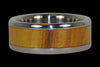 Osage Wood Inlay Titanium Ring Band - Hawaii Titanium Rings
 - 1