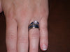 Blue Azurite Titanium Ring Band - Hawaii Titanium Rings
 - 3