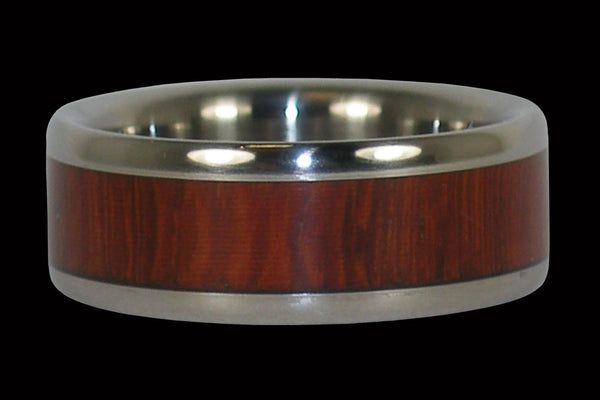 Padauk Wood Titanium Ring Band