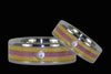 Diamond Titanium Ring with Pink Sugilite - Hawaii Titanium Rings
 - 2