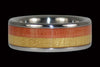 Light and Dark Koa Wood Hawaii Titanium Ring®