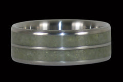 Peridot Titanium Ring Band - Hawaii Titanium Rings
