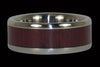 Purple Heart Wood Titanium Ring Band - Hawaii Titanium Rings
 - 1