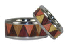Tribal Drum Titanium Wood Rings - Hawaii Titanium Rings
 - 4