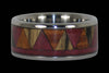 Wooden Tribal Design Titanium Ring - Hawaii Titanium Rings
 - 1