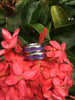 Narrow Inlay Purple Sugilite Titanium Ring