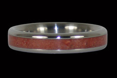 Red Coral Stack Ring - Hawaii Titanium Rings
 - 1