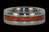 Orange Metal Flake Titanium Ring Band - Hawaii Titanium Rings
