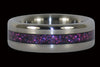 Purple Metallic Inlay Titanium Ring - Hawaii Titanium Rings
