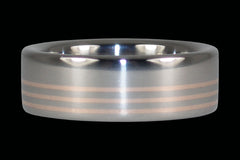 Rose Gold Titanium Ring Band 35 - Hawaii Titanium Rings
 - 1