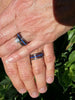 Australian Opal and Hawaiian Koa Titanium Ring Set - Hawaii Titanium Rings
 - 8