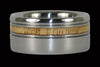 Mango Wood Titanium Ring Band Offset Inlay - Hawaii Titanium Rings
 - 1