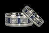 Blue Lapis Lazuli Titanium Ring with White Carbon Fiber and Sterling Silver - Hawaii Titanium Rings
 - 2