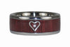 Silver Heart Mothers Day Titanium Diamond Ring - Hawaii Titanium Rings
 - 2