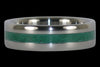 Malachite Titanium Ring Band - Hawaii Titanium Rings
