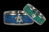 Opal Titanium Ring with White Gold Turtle - Hawaii Titanium Rings
 - 2