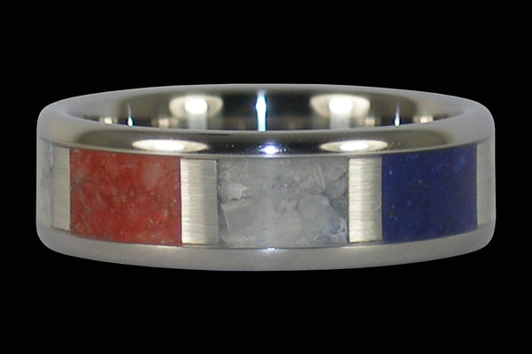 Fourth of July Titanium Ring