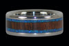 Blue Lab Opal and Dark Koa Titanium Ring - Hawaii Titanium Rings
 - 2