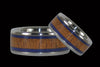 Blue Lapis and Hawaiian Koa Titanium Ring - Hawaii Titanium Rings
 - 2